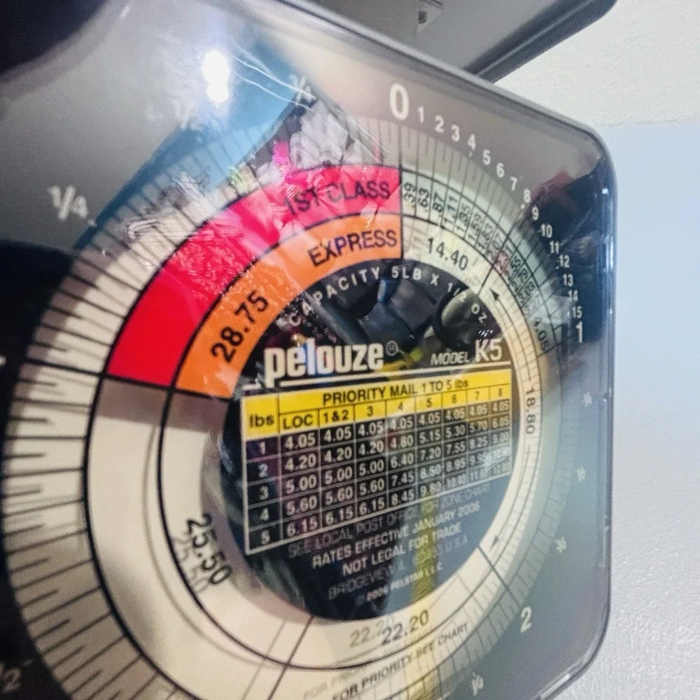 Pelouze Model K5 Tabletop Mechanical Postal Scale 1999 Capacity 1/2 oz to 5 lb